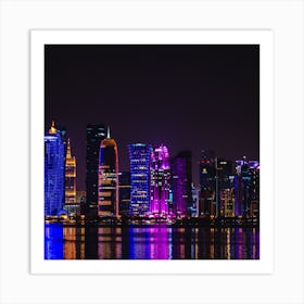 Qatar in night Art Print