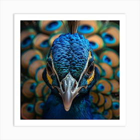 Peacock Portrait 3 Art Print