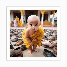 Baby Monk Art Print