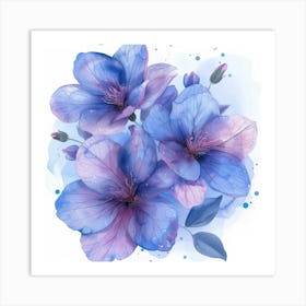 Watercolor Flowers Art Print