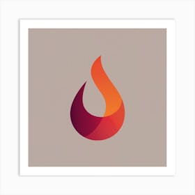 Fire Logo Art Print