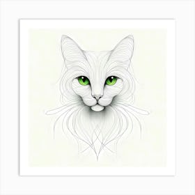 Creative Feline Cat Artwork 103 Art Print