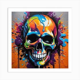 Colorful Skull 10 Art Print