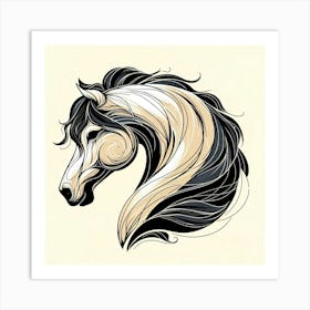 Creative Horse Beauty Illustration Nr 213 Art Print