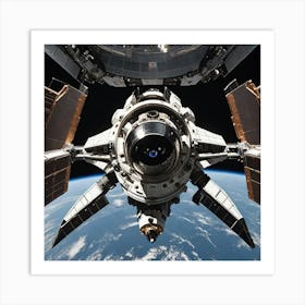 Spacecraft Super Quality Eye Catching In The Space Close To Camera Art Print