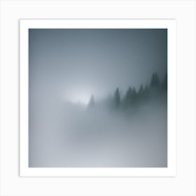 Fog In The Mountains Art Print