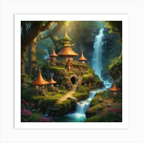 Fairy Village Art Print