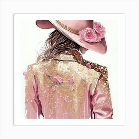 Pink Cowgirl 1 Art Print