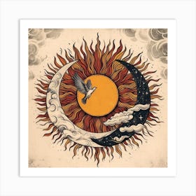 Sun And The Moon 1 Art Print