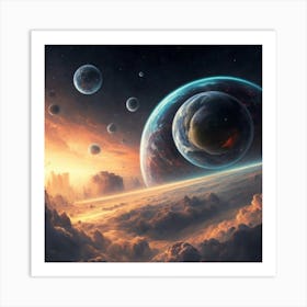 Space Painting 1 Art Print