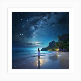 Night On The Beach Art Print