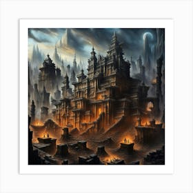 Dark Fantasy City 1 Art Print