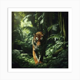 Tiger In The Jungle Art Print