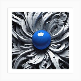 Blue Flower 1 Art Print