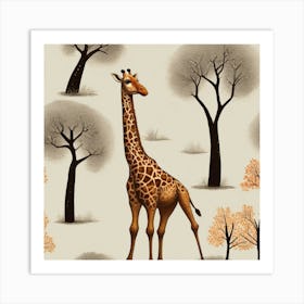 Default Default Retro Giraffe For Defferent Seasons Aestethic 3 Art Print