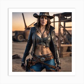 Apocalyptic Cowgirl Art Print