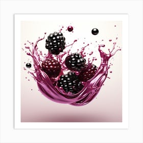 Blackberry Splash 6 Art Print