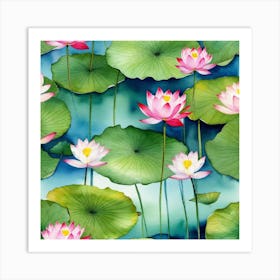 Water Lilies 12 Art Print