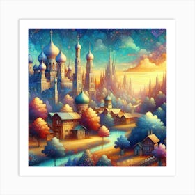 Russian Village Art Print