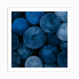 Blue Spheres Art Print