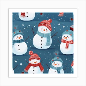 Snowmen 1 Art Print