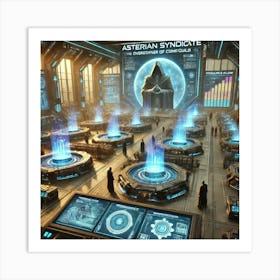 A Detailed Futuristic Scene Showcasing The Asteria Converted 2 Art Print