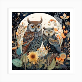 Bird In Nature Eastern Screech Owl 4 Art Print