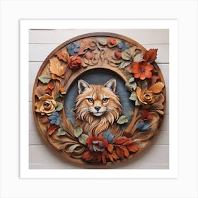 Fox In A Wreath Art Print