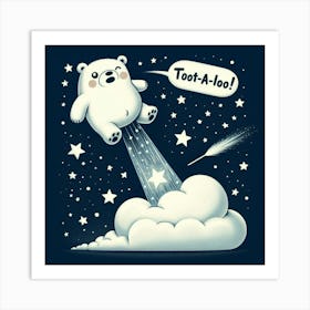 Tooting Bear Art Print