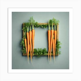 Carrots In A Frame 27 Art Print