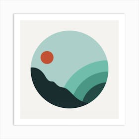 Mountains And The Sun Art Print