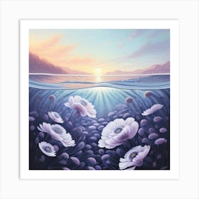 Flowers In The Water Art Print