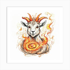 Goat Of Fire 25 Art Print