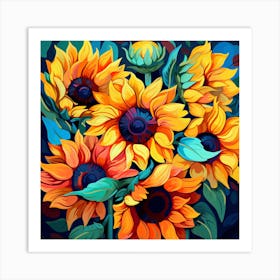 Sunflowers 1 Art Print