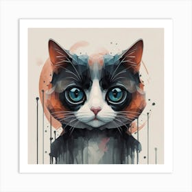 Cat Painting 2 Art Print