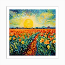 Tulips By Van Gogh Art Print