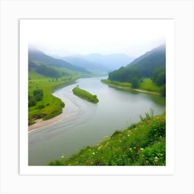 River - River Stock Videos & Royalty-Free Footage Art Print