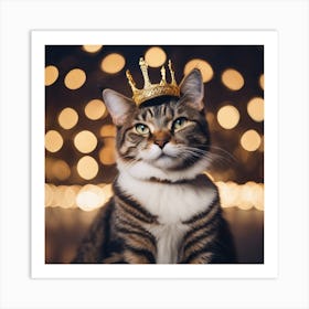 Cat King Art Print