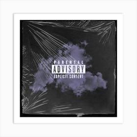 Parental Advisory - Explicit Content (purple) Art Print