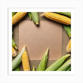 Fresh Corn On The Cob Art Print