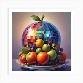 Disco Ball Fruit Bowl Poster