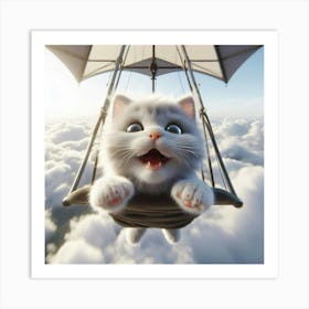 Cat In The Sky 1 Art Print