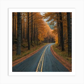 Autumn Road 2 Art Print