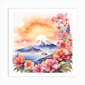 Mount Fuji In Japan Views Art Print