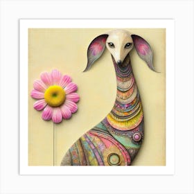 A whimsical dog 1 Art Print