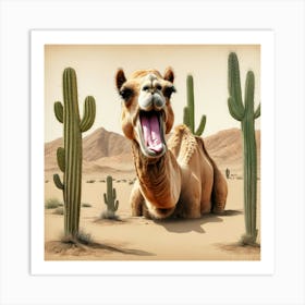 Camel In The Desert 3 Art Print