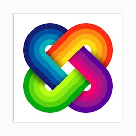 Rainbow Infinity Symbol Art Print