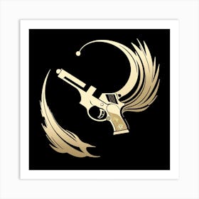 Golden Gun Art Print