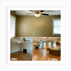 Before And After Photos Of A Room (1) Art Print