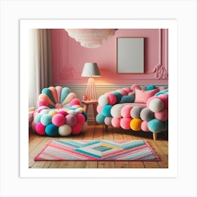 Pom Pom Furniture Art Print